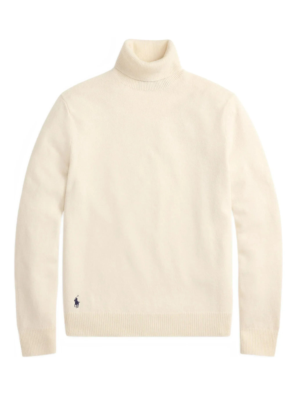 RALPH LAUREN Wool-Cotton Roll Neck Jumper Andover Cream