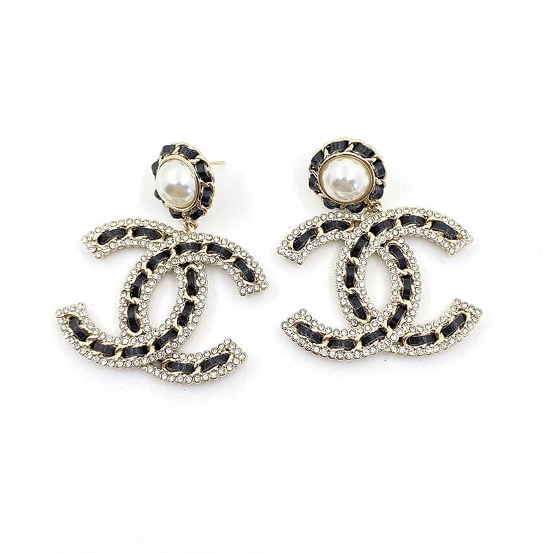 18K  Chanel Pearl Drop Earrings