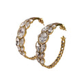 18K Dior Vintage Crystals Earrings