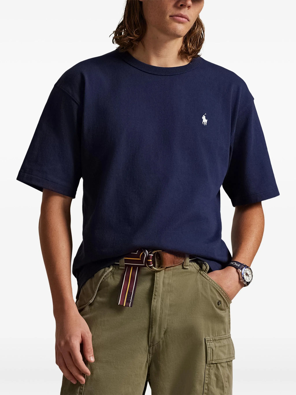 RALPH LAUREN Relaxed Fit Logo Jersey T-Shirt Navy