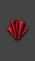 Signal Red Silk Pocket Square