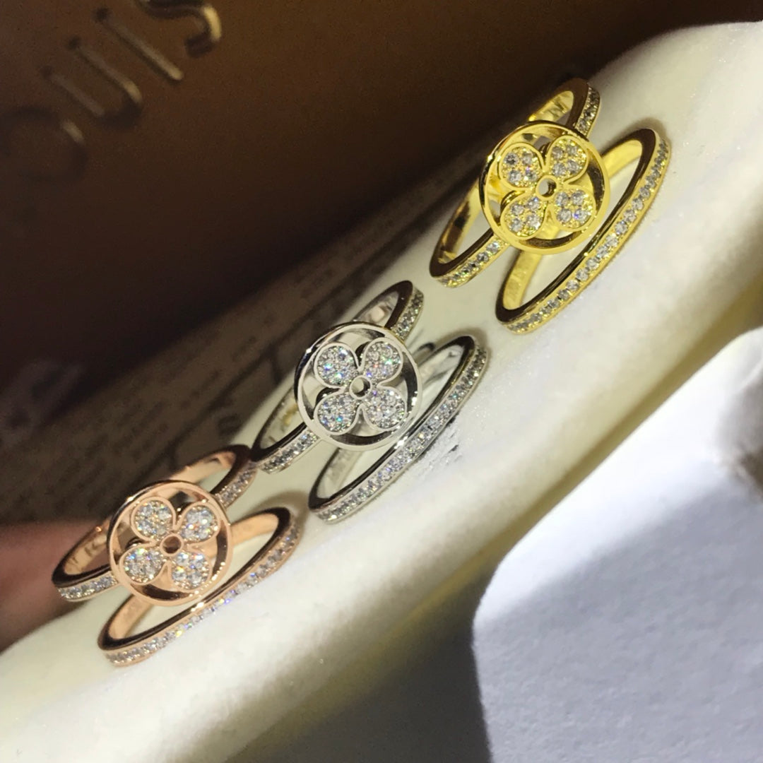 18K Louis Vuitton Idylle Blossom Two-Row Ring