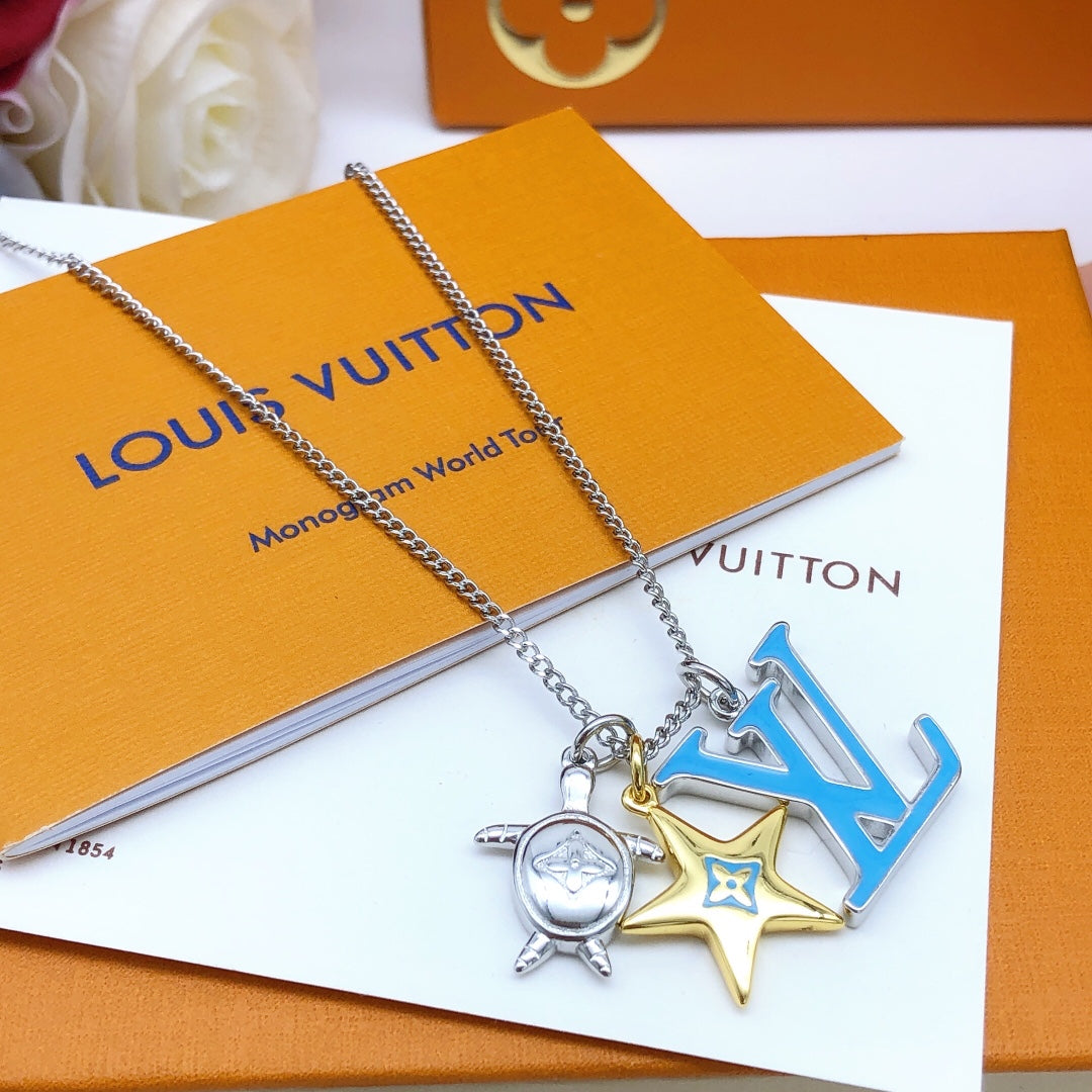 18K Louis Vuitton Turquoise Chain Necklace