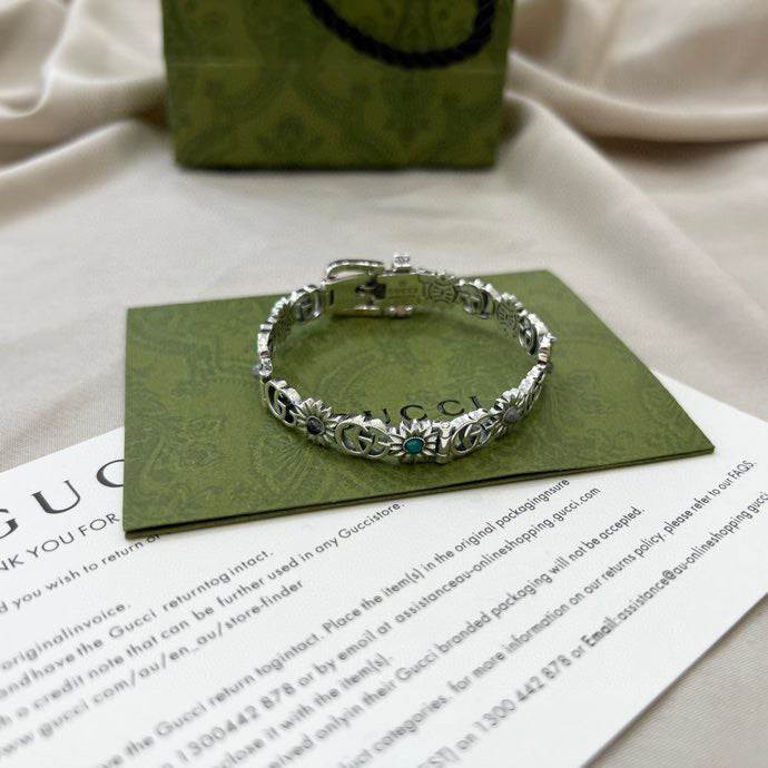 Double Gucci Flowers Bracelet